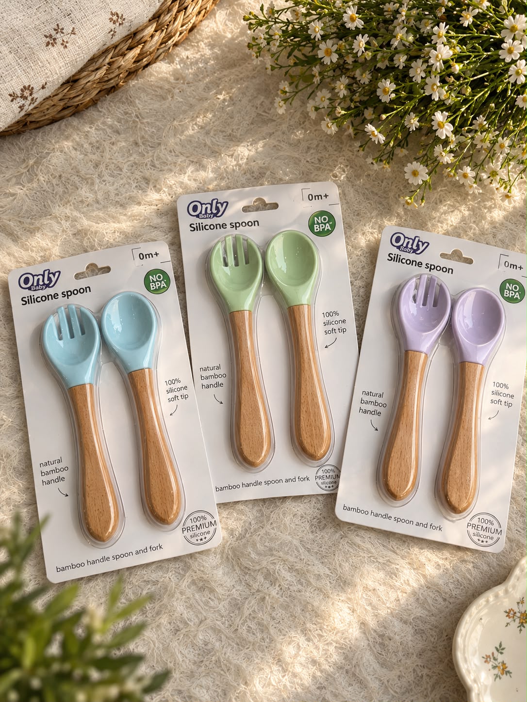 Premium BPA-Free Silicone Baby Spoon Set