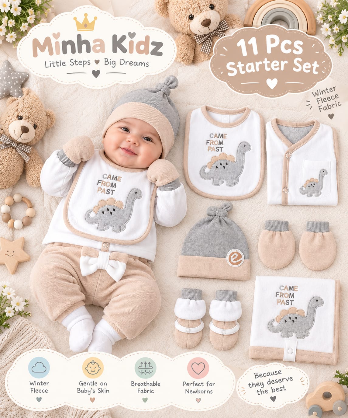 11-Piece Premium Newborn Starter Set