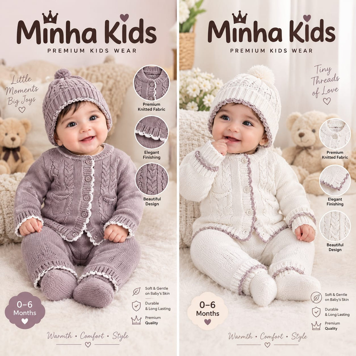 Premium Knitted Suit for Girls – Elegant, Soft & Stylish