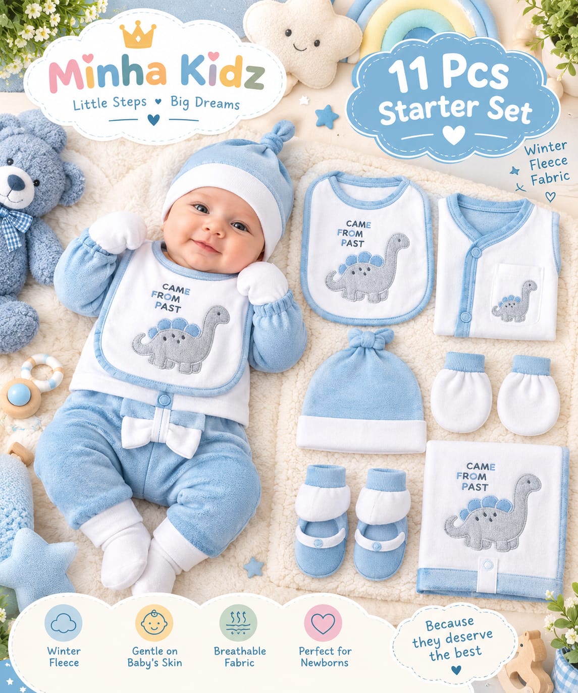 11-Piece Premium Newborn Starter Set