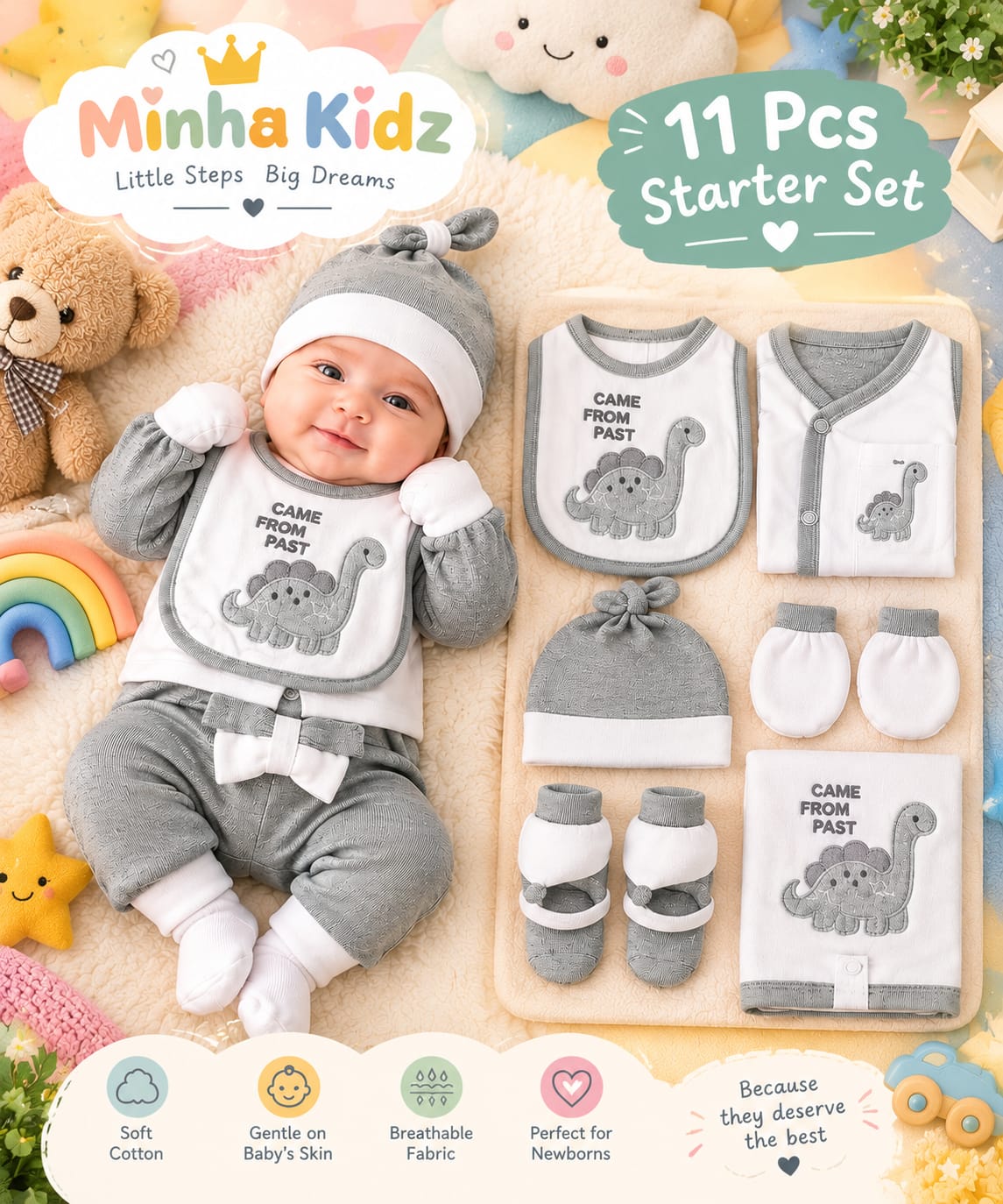 11-Piece Premium Newborn Starter Set