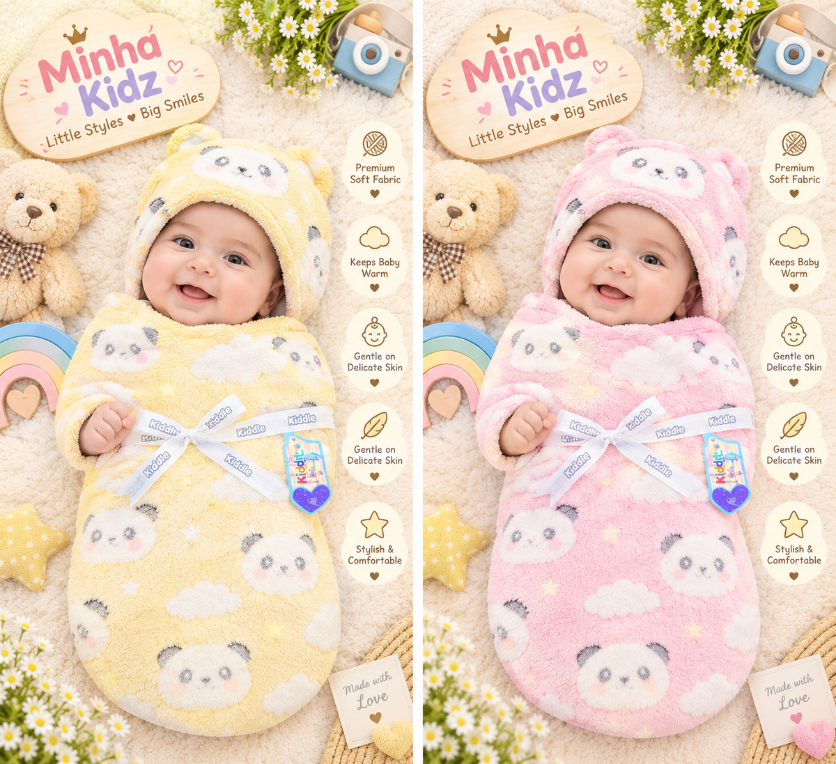Premium Winter Furry Baby Carry Nest Blanket