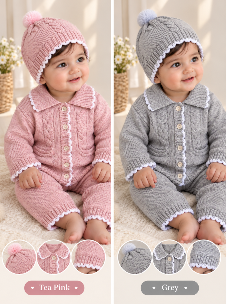 Premium Knitted Suit for Girls – Elegant, Soft & Stylish
