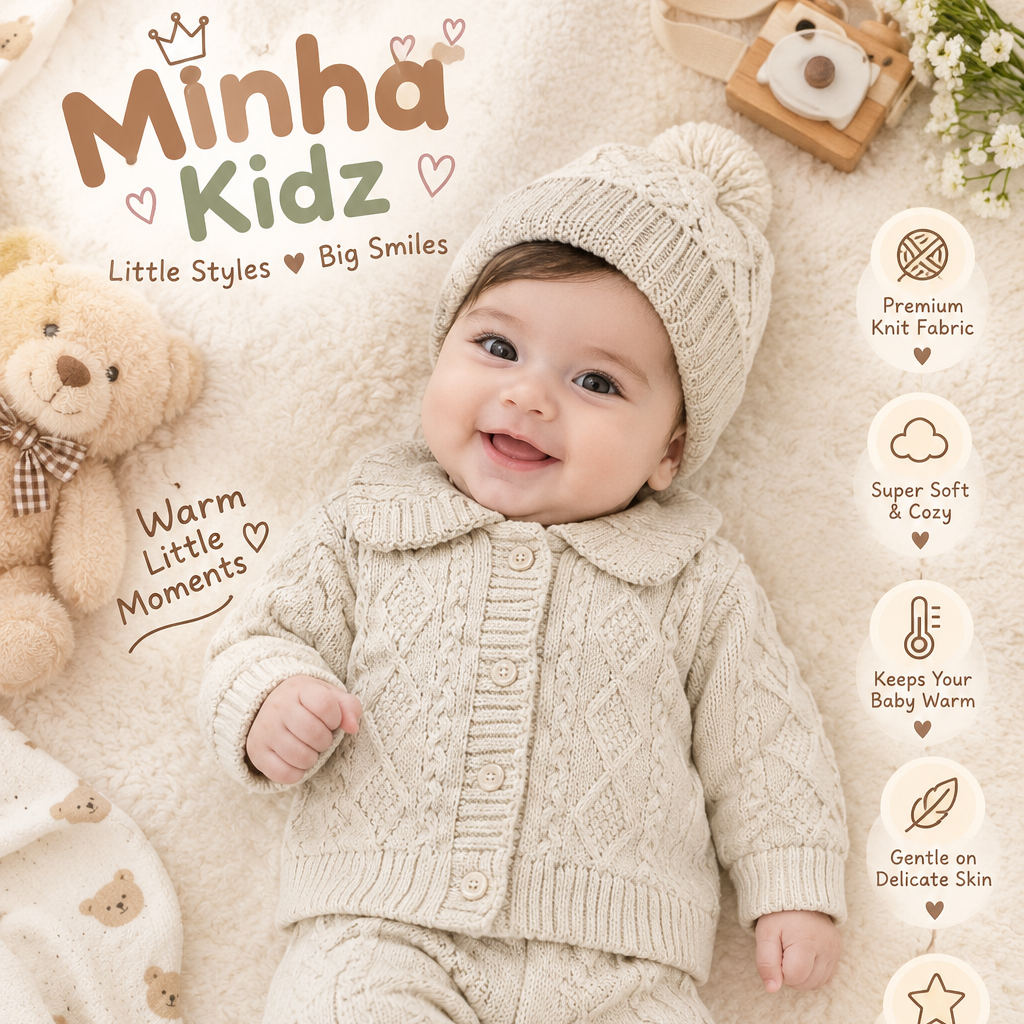 Premium Knitted Suit for Boys – Soft, Stylish & Comfortable