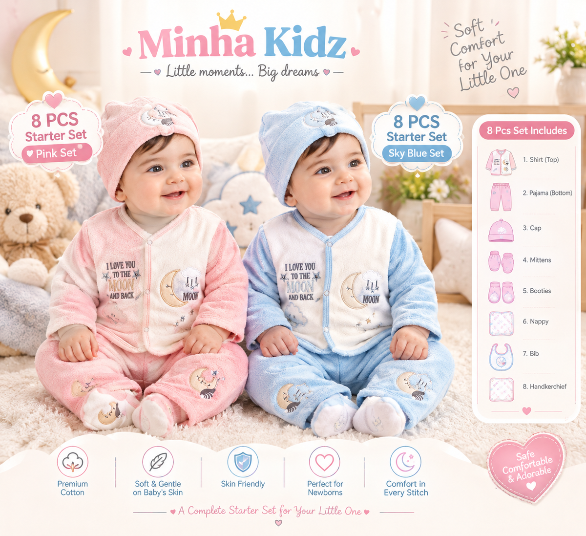 Minha Kidz – 8-Piece Winter Starter Set